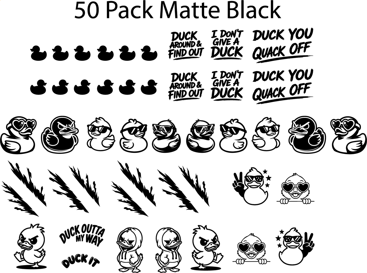 Angry Duck Door Decals, Wave and Banner