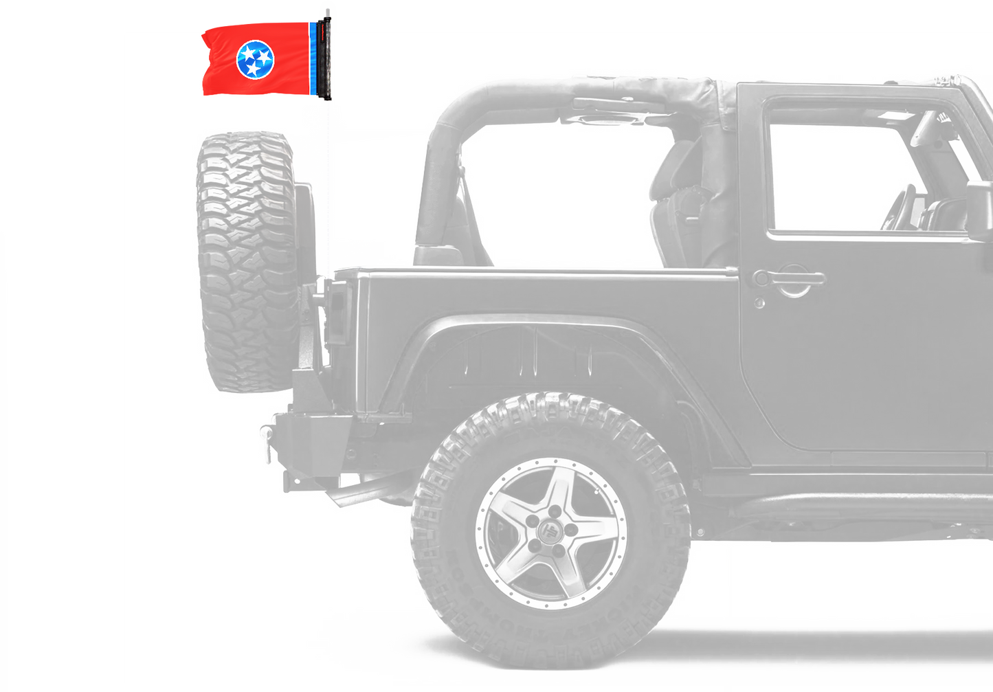 State Flag Tennessee 12"x18" Forever Wave Flag for Jeep Wrangler JLU 4-Door 2018-Present