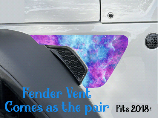Purple and Blue Galaxy Fender Vent Decals- Pair