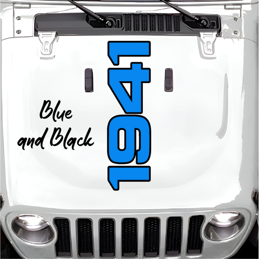 1941 Large Decal for Hood- Double Color