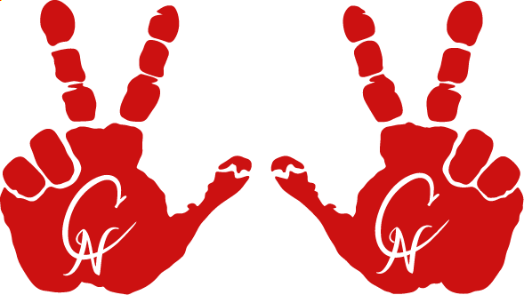 Custom Lettering Wave- Red Glitter