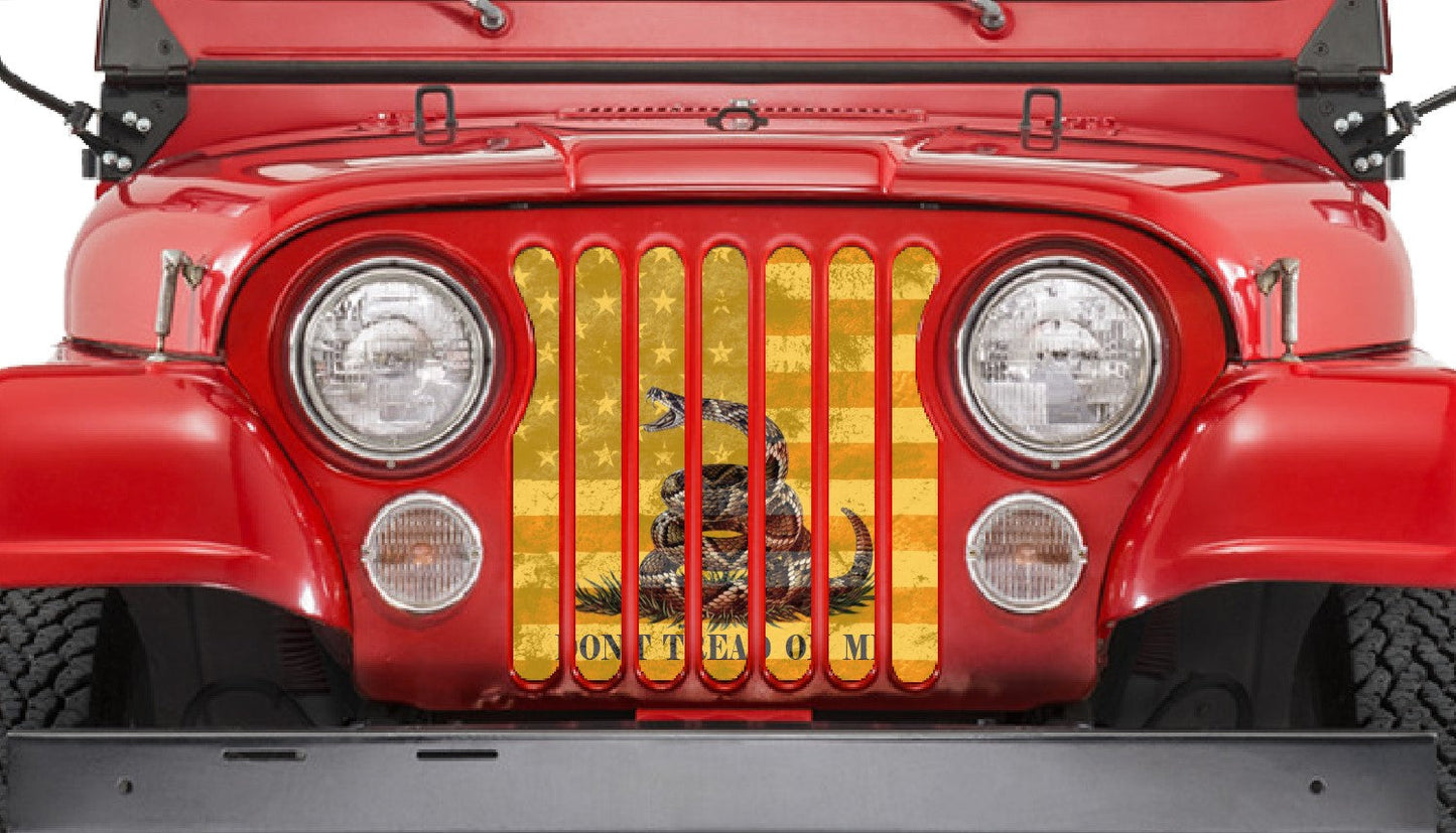 American Gadsden Flag - Don't Tread On Me Grille Insert