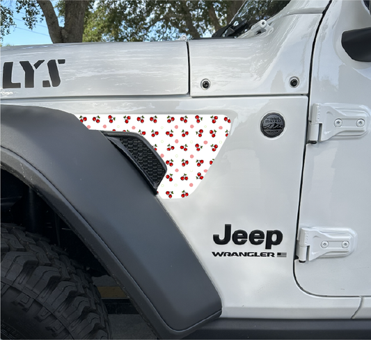 Cherry Print Fender Vent Decals