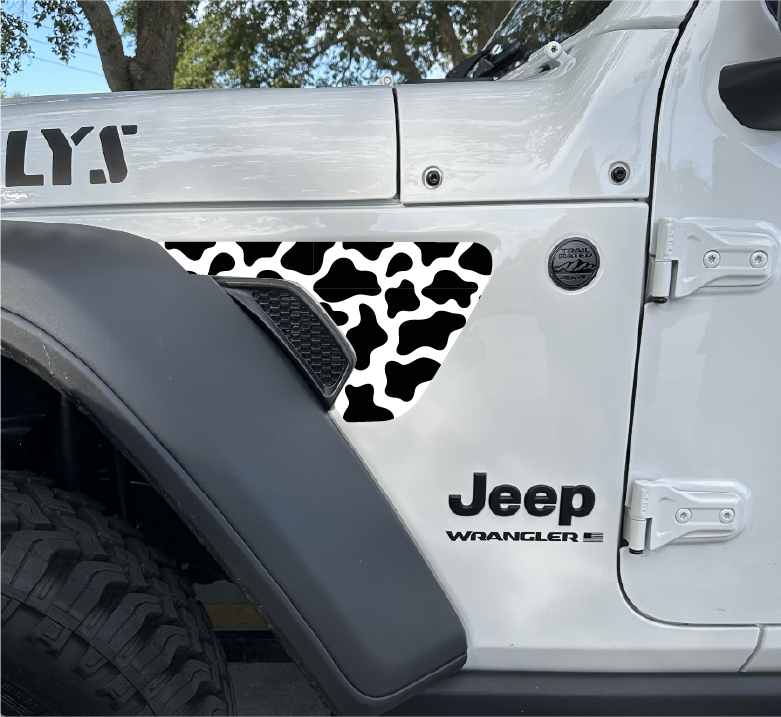 Cow Print Fender Vent Decals