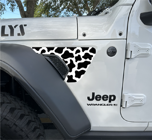 Cow Print Fender Vent Decals