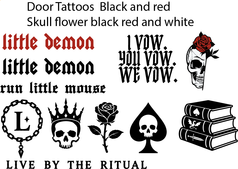 Bookish Door Tattoos- MC