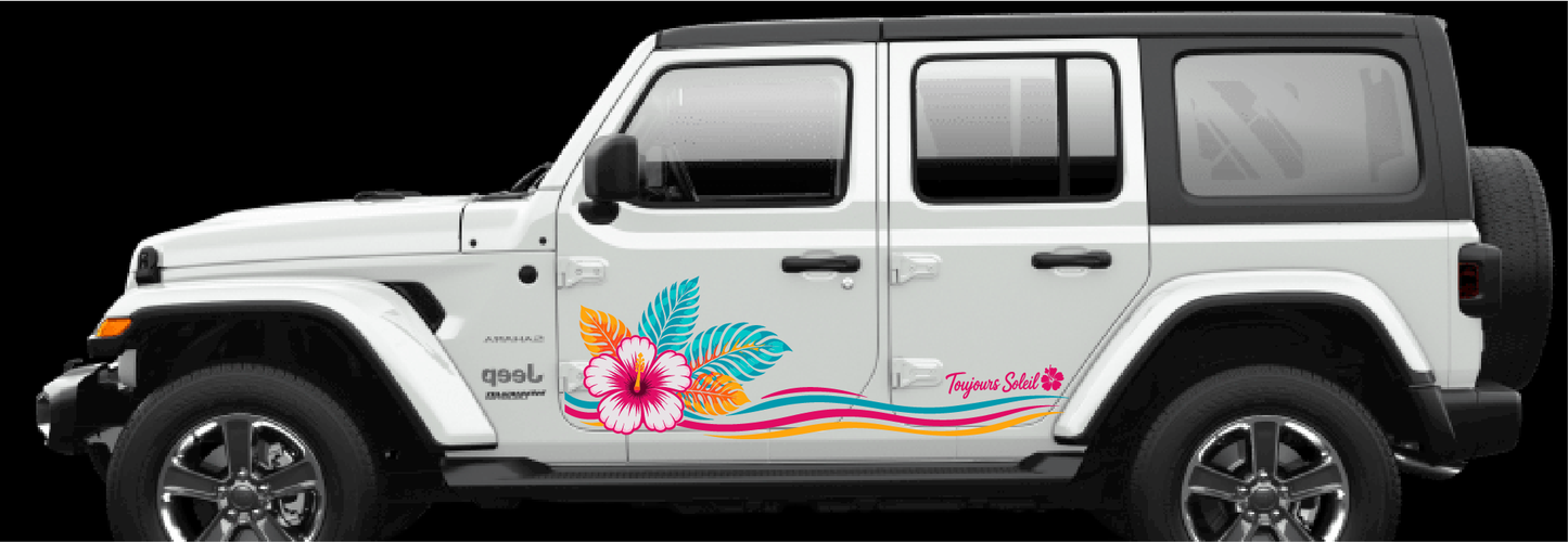 Floral Side Graphics - Pair