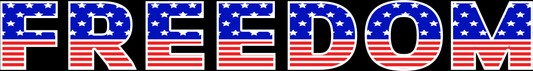 Red White and Blue Freedom Hood Name- Pair