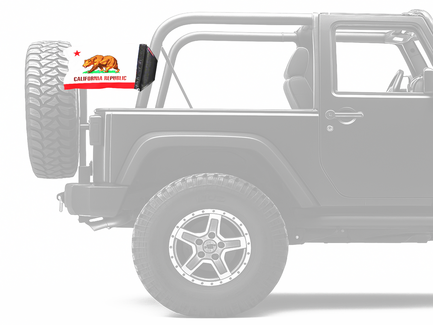 State Flag California 12"x18" Forever Wave Flag for Jeep Wrangler JLU 4-Door 2018-Present