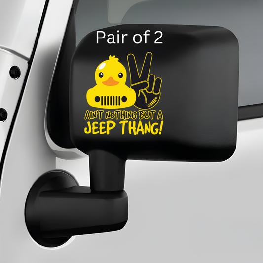 Aint Nothin But A - Pair of Decals for Mirror