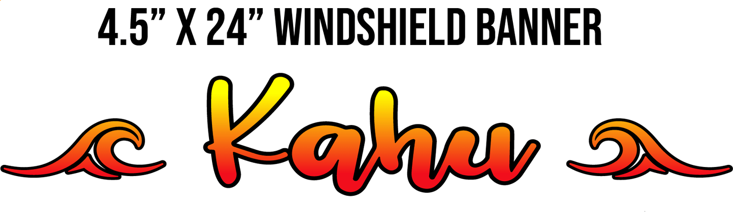 Kahu Printed Windshield Banner