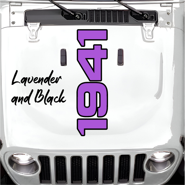 1941 Large Decal for Hood- Double Color
