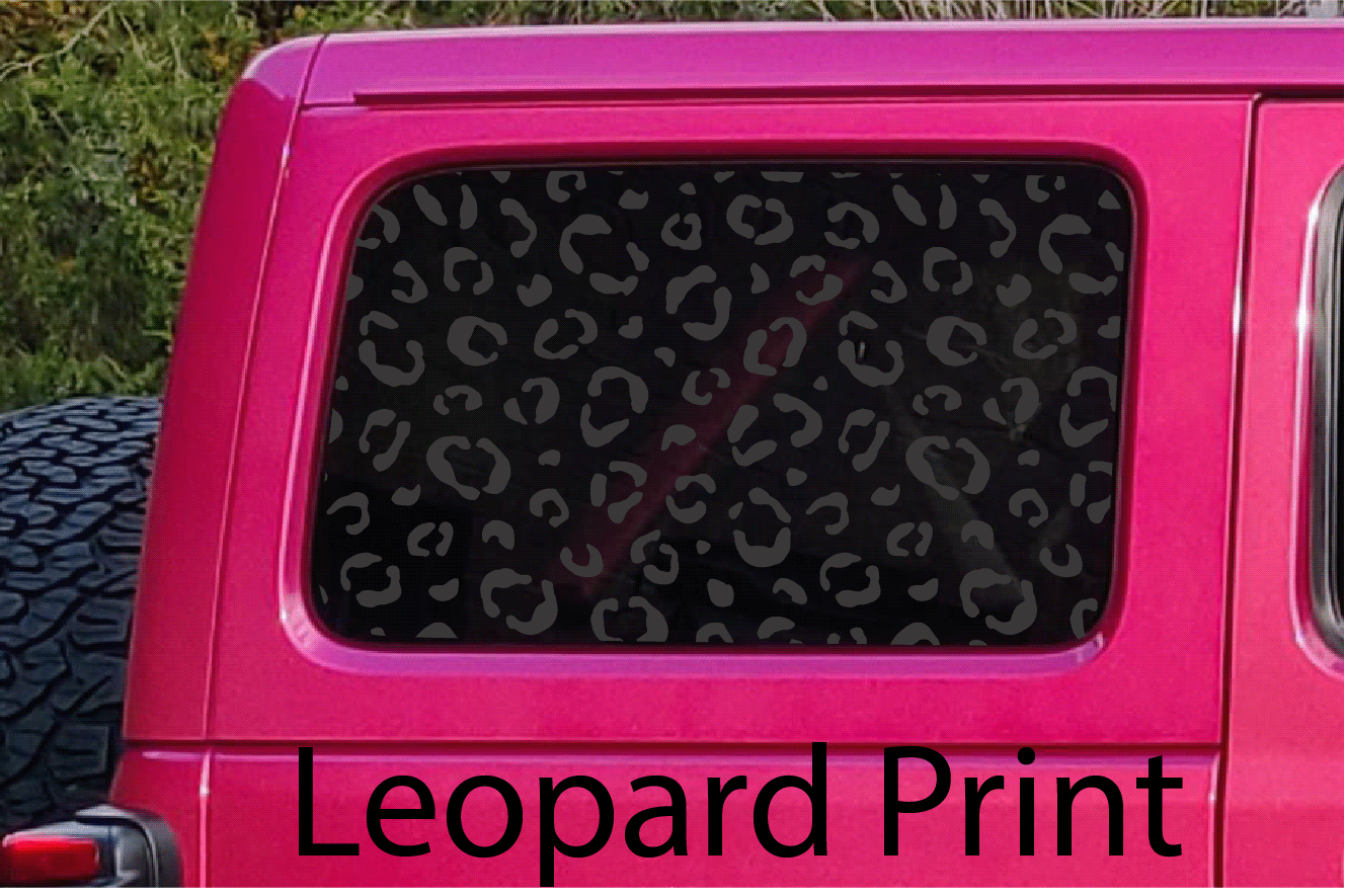 Leopard Print Rear Windows Graphics