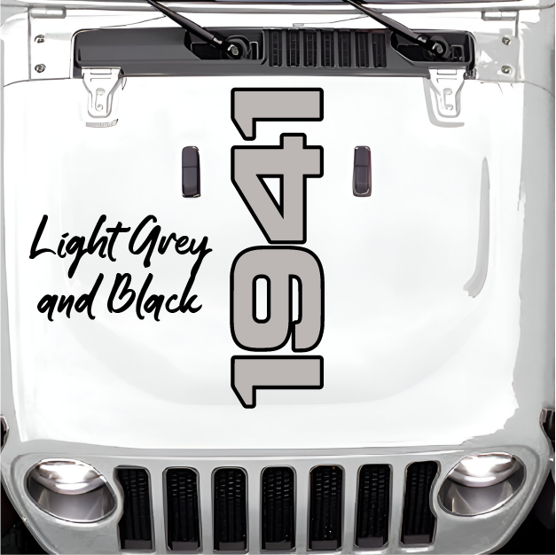 1941 Large Decal for Hood- Double Color