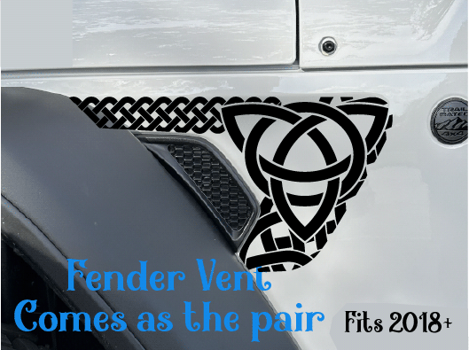 Matte Black Celtic Knot Vent Decals