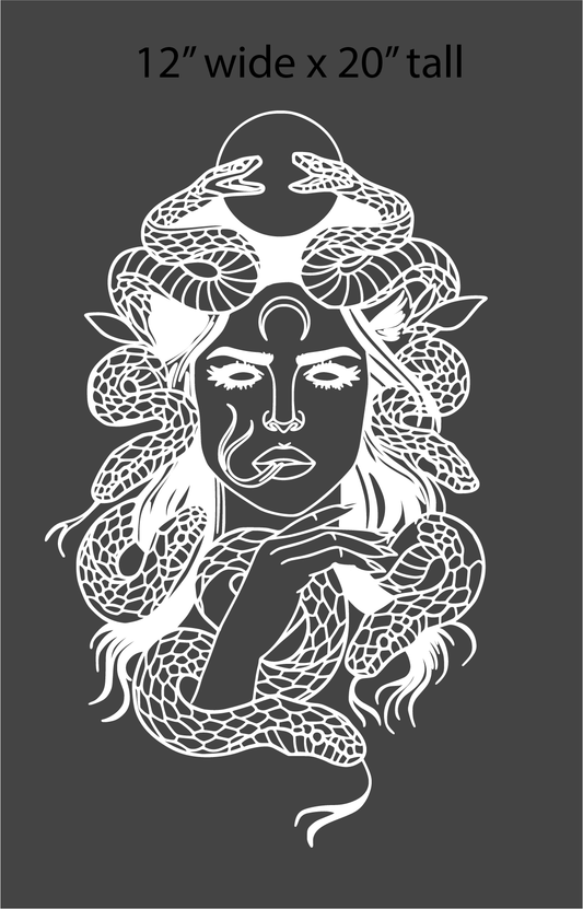 20" Tall Medusa- White