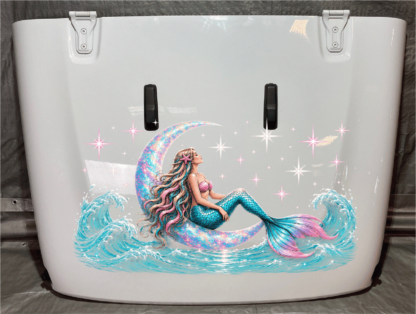 Custom Mermaid and Moon for Hood