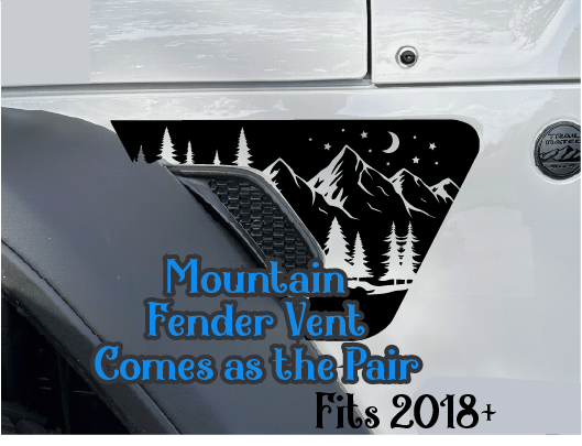 Fender Vent Decal - Mountain Style 1