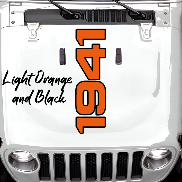1941 Large Decal for Hood- Double Color