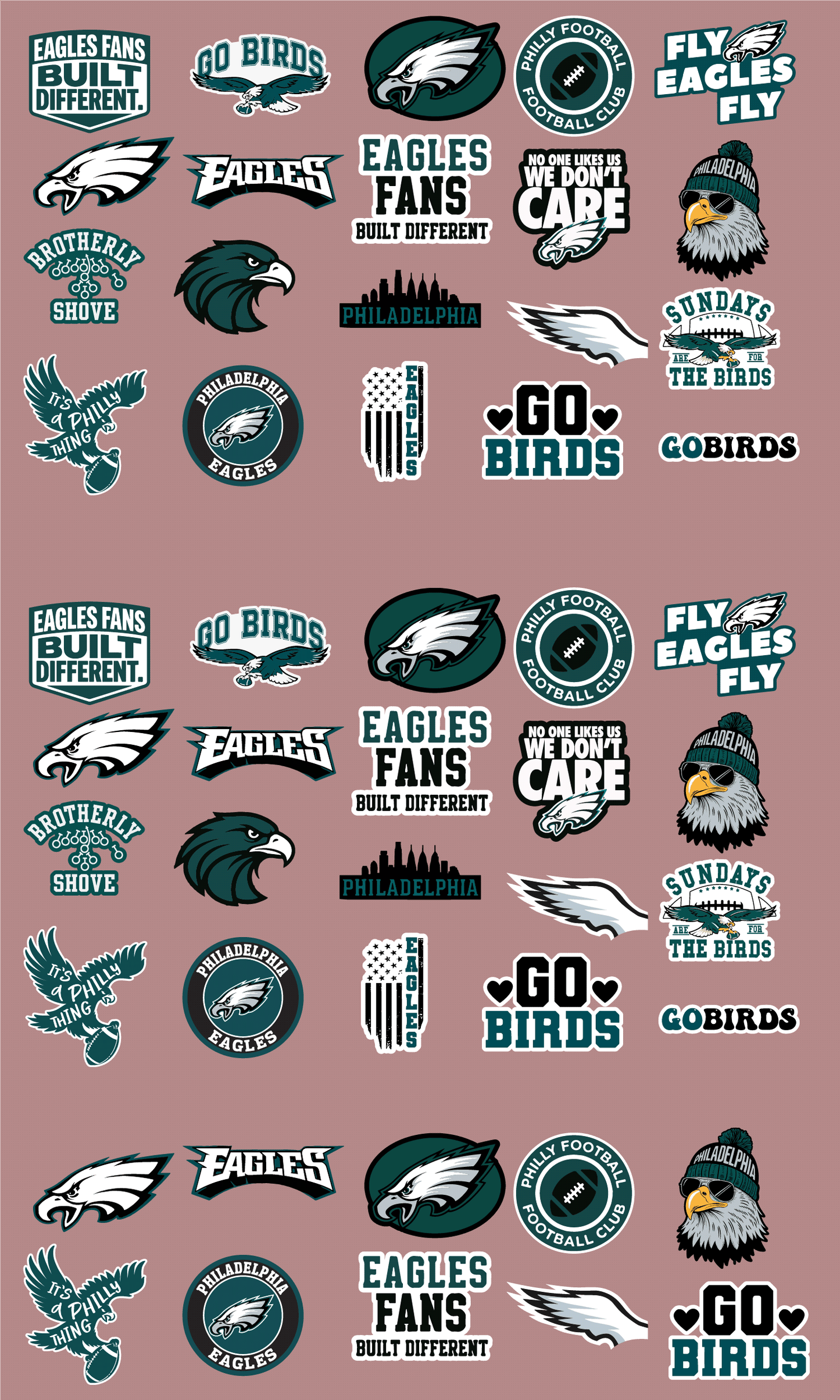 50 Custom Door Tattoo Stickers- Eagles
