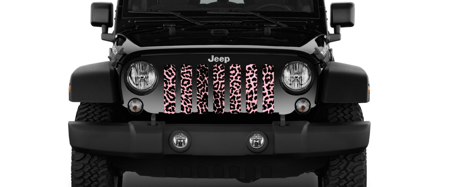 Platinum Pink Cheetah Print Grille Insert