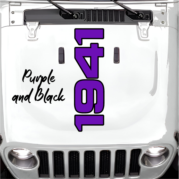 1941 Large Decal for Hood- Double Color