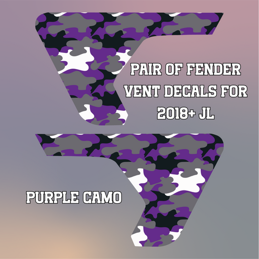 Purple Camo Fender Vent Decals