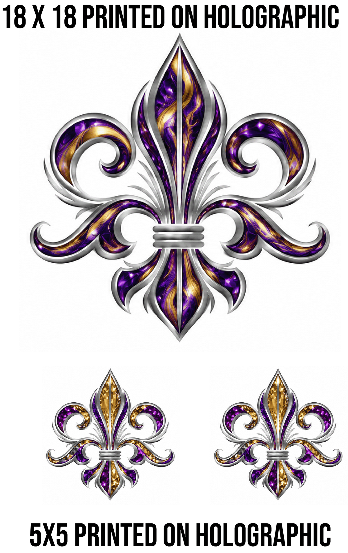Purple and Gold Fleurs