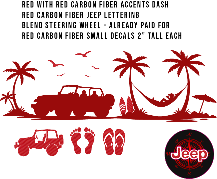 Red Carbon Fiber/ Red - JJ