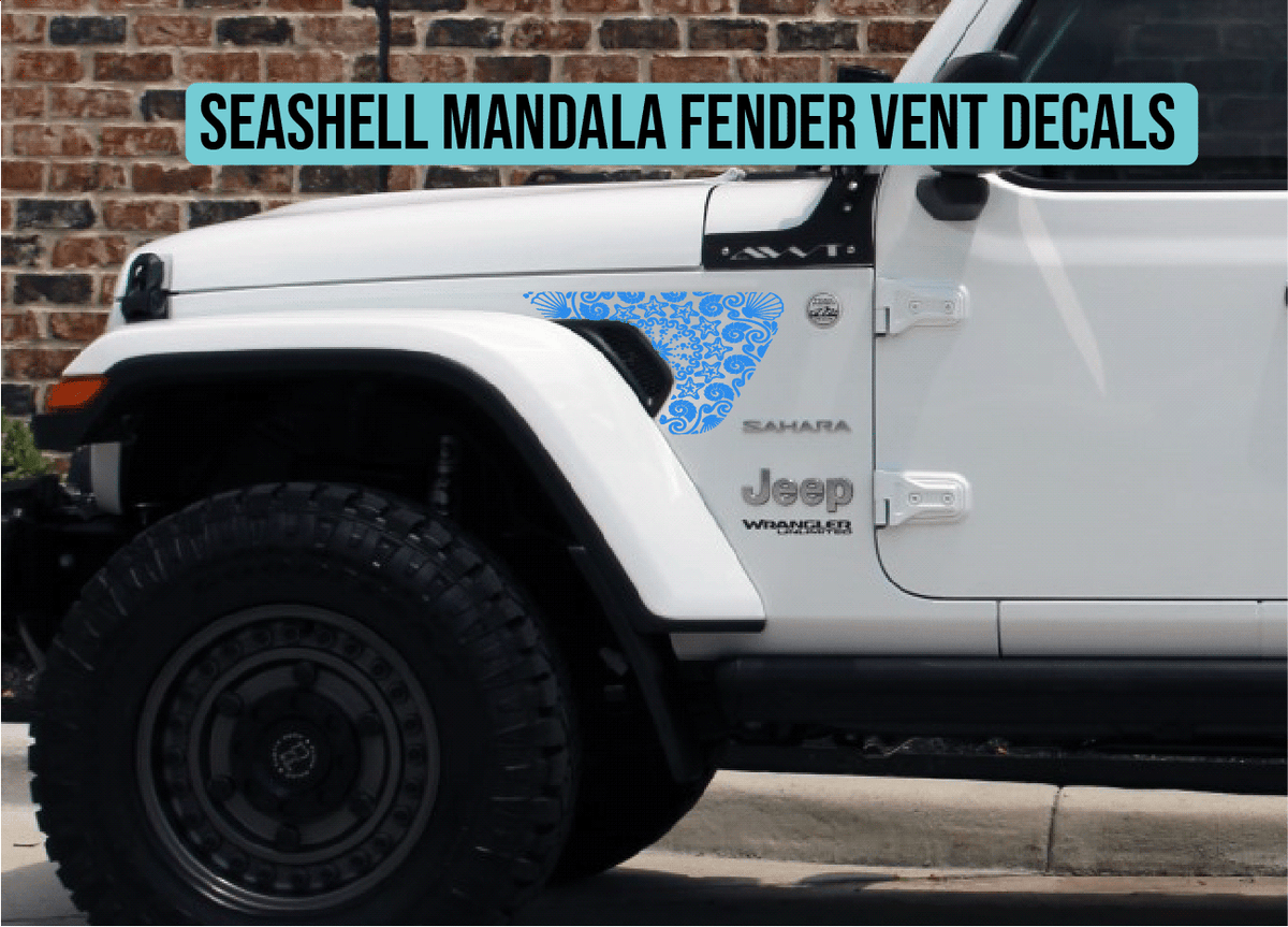 Seashell Mandala Vent Decal