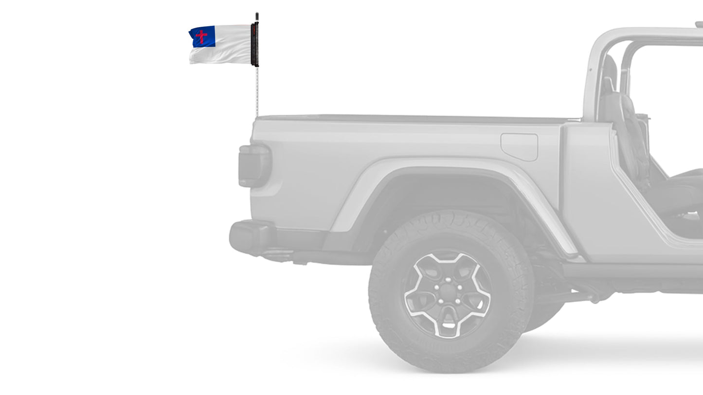 Christian 12"x18" Forever Wave Flag for Jeep Wrangler JKU 4-Door 2007-2018