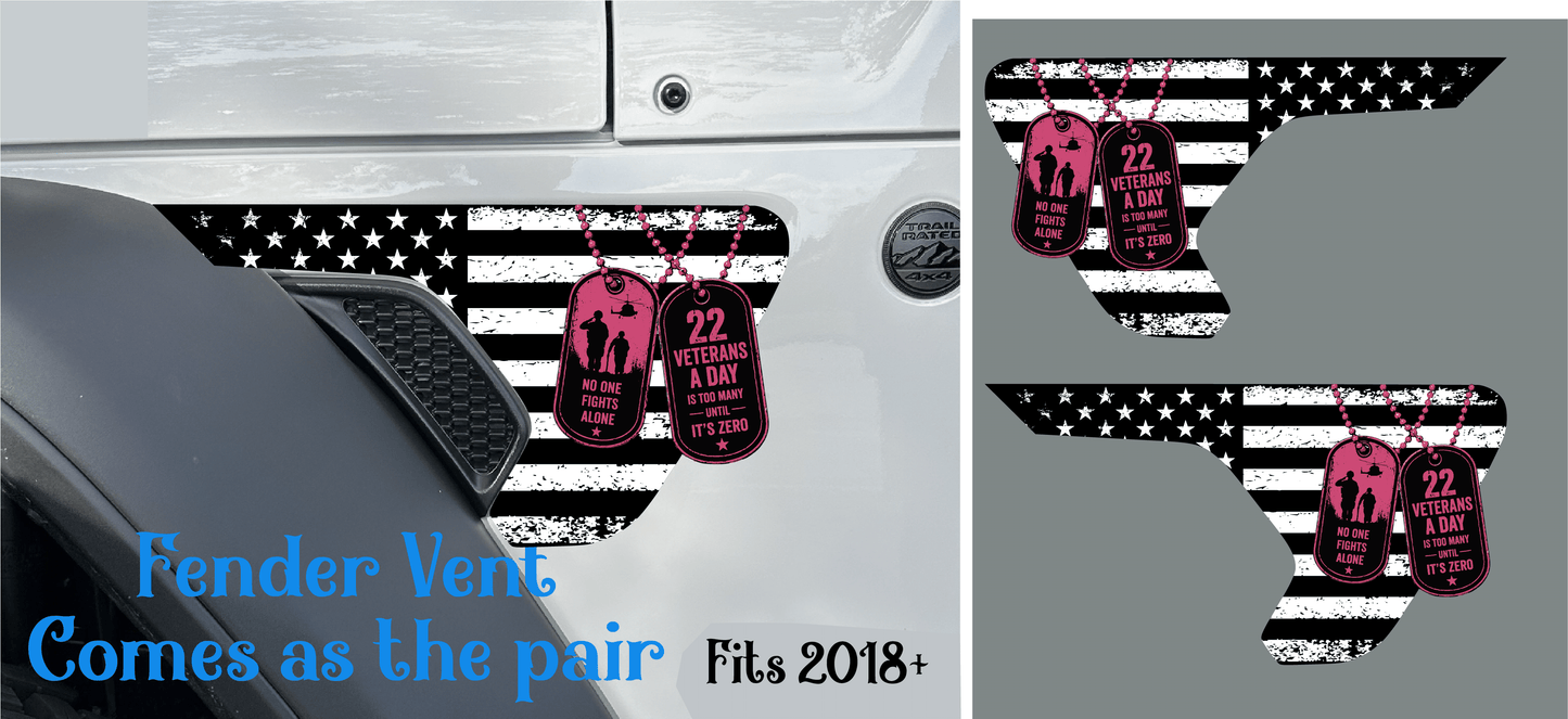 Custom Vents, Flag and Dog Tags