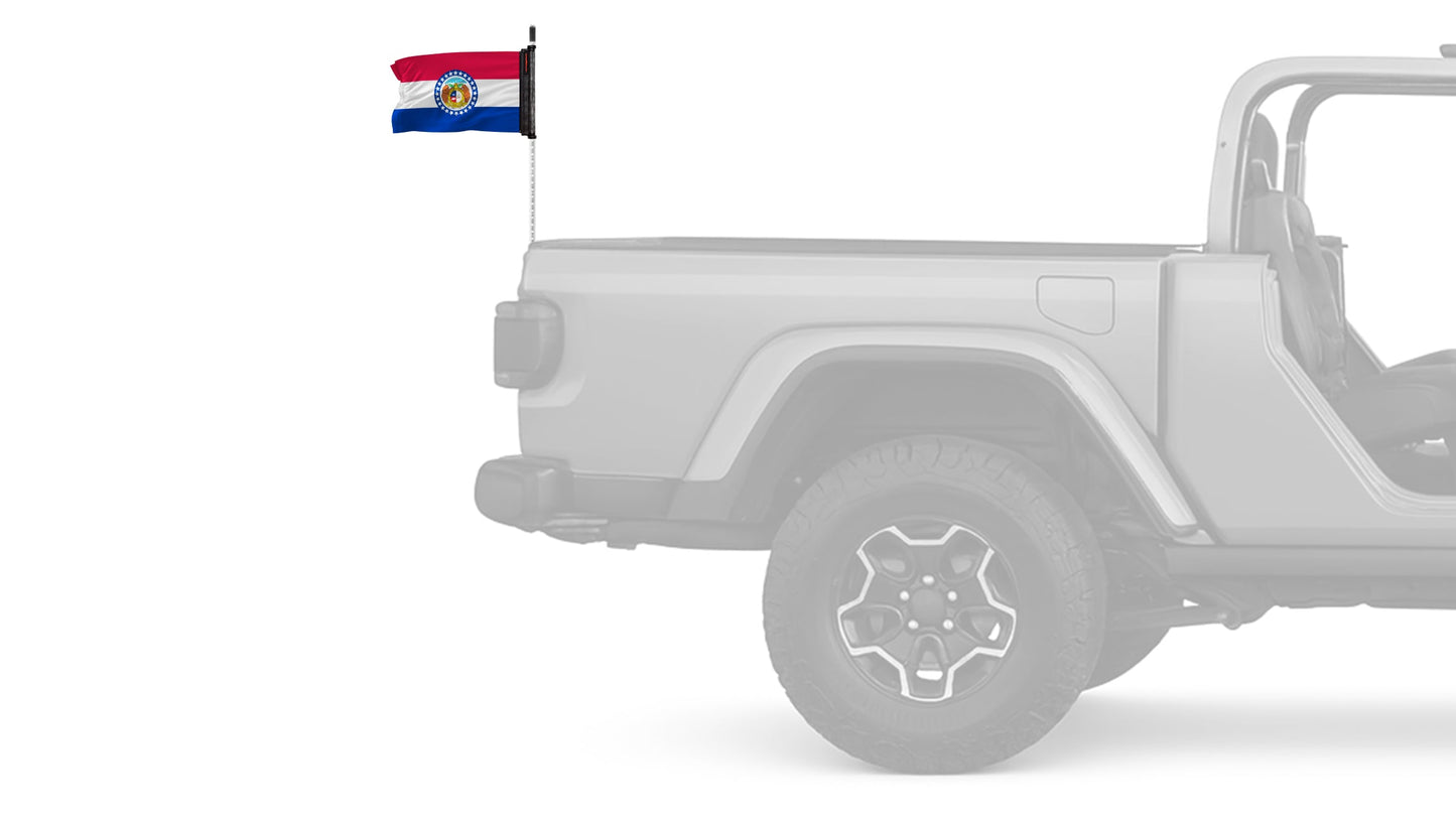 State Flag Missouri 12"x18" Forever Wave Flag for Jeep Wrangler YJ 1986-1995