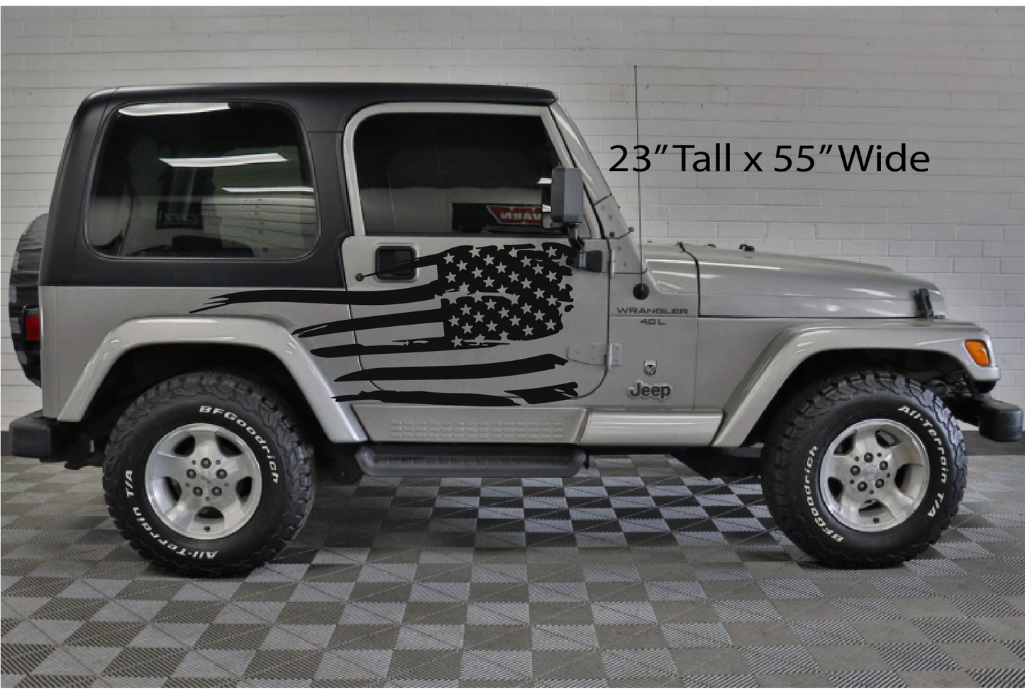 Pair of Flag Decals for TJ