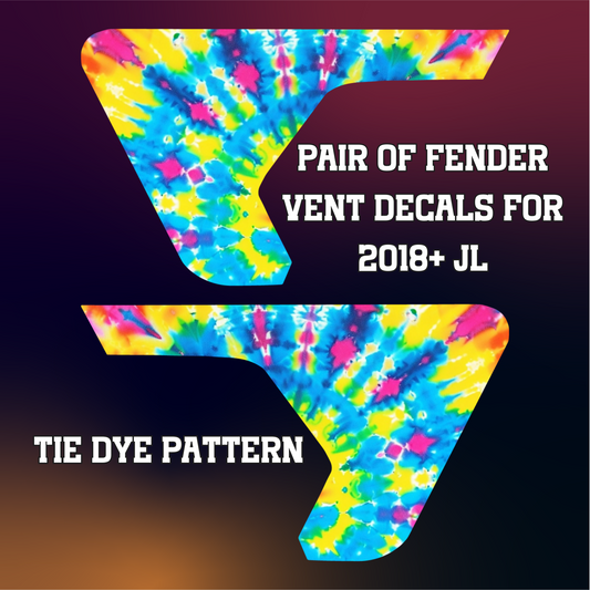 Tie Dye Style 1 Fender Vent Decals