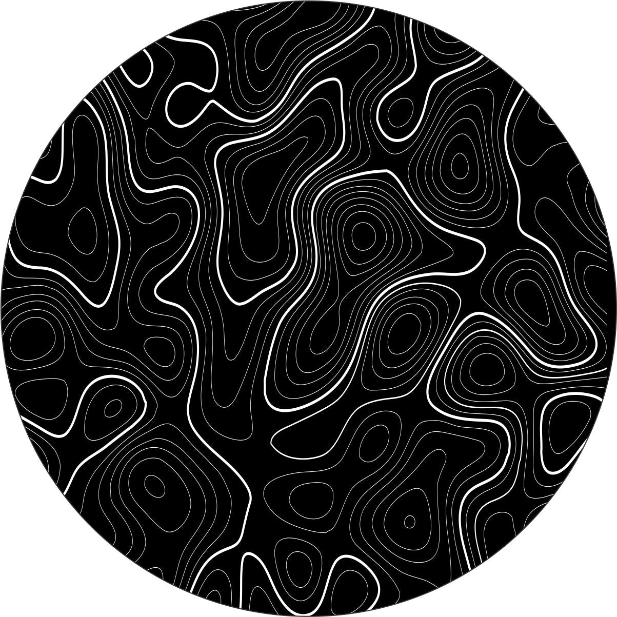 Topographic Map Spare Tire Cover for Jeep, Bronco, RV, Camper, Trailer, & More