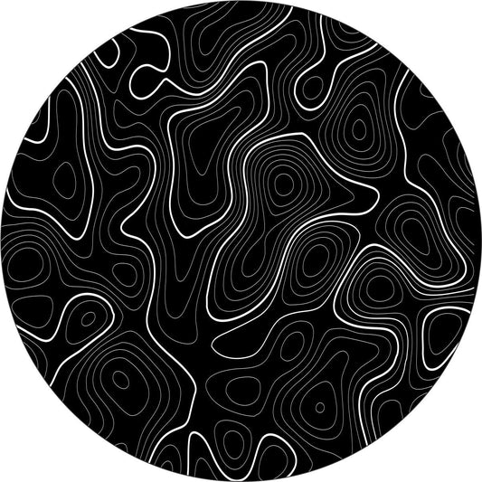 Topographic Map Spare Tire Cover for Jeep, Bronco, RV, Camper, Trailer, & More