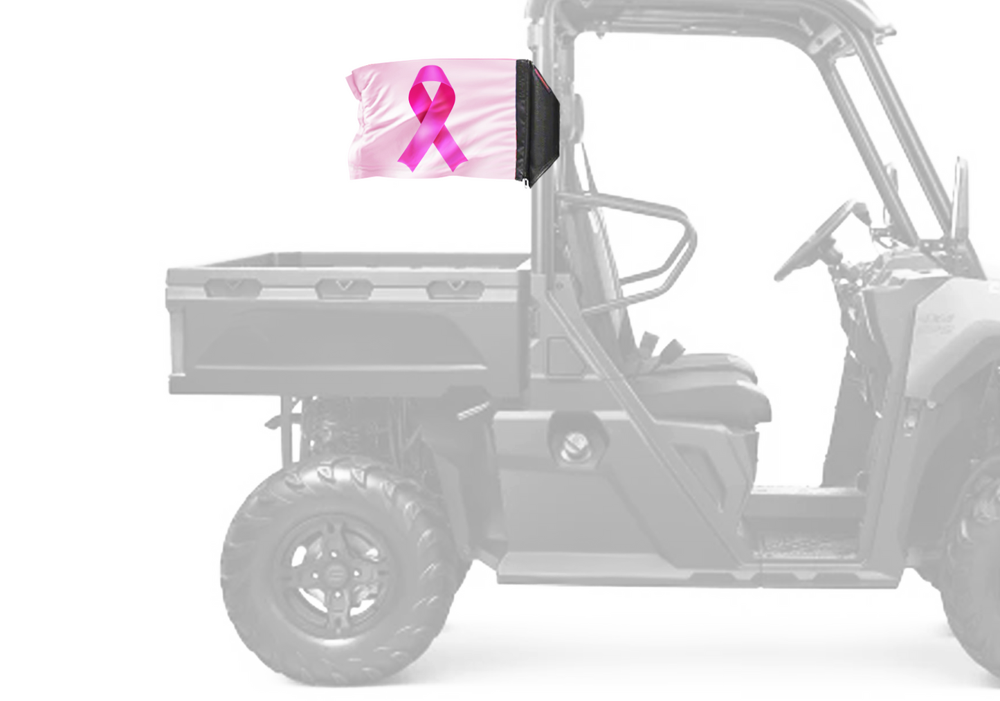 Pink Ribbon 12"x18" Forever Wave Flag