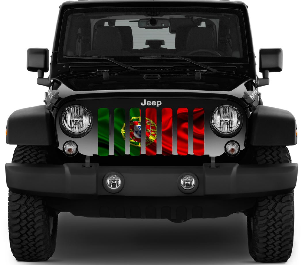Waving Portugal Flag Grille Insert