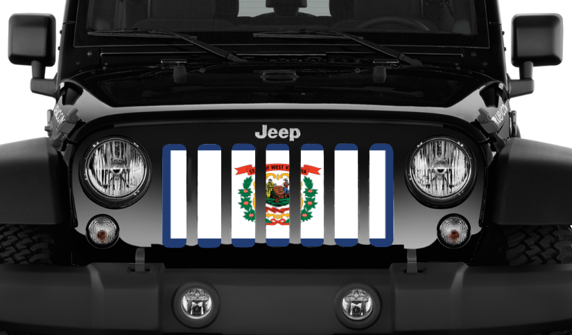 West Virginia State Flag Grille Insert