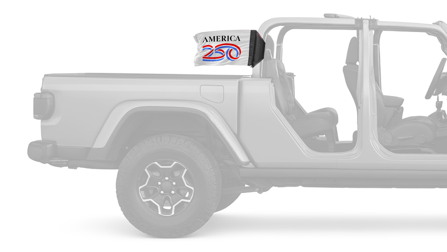 America 250 12"x18" Forever Wave Flag for Jeep Gladiator JT