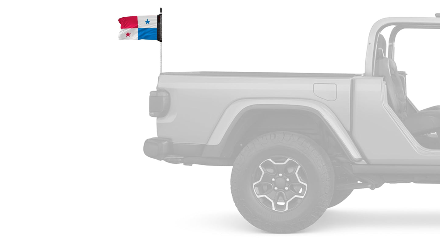 Panama 12"x18" Forever Wave Flag for Jeep Wrangler JLU 4-Door 2018-Present