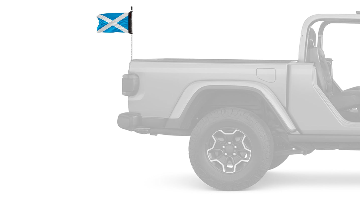 Scotland 12"x18" Forever Wave Flag for Jeep Wrangler JLU 4-Door 2018-Present