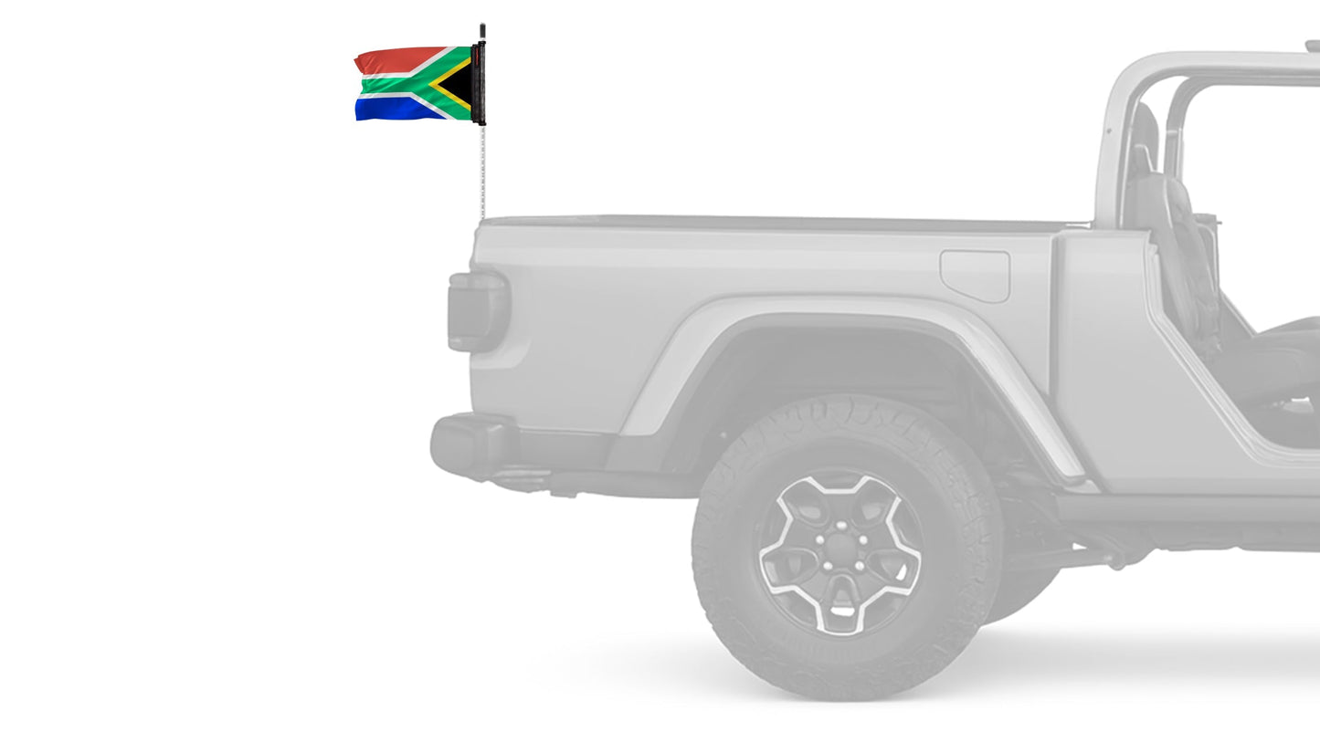 South Africa 12"x18" Forever Wave Flag for Jeep Wrangler JLU 4-Door 2018-Present