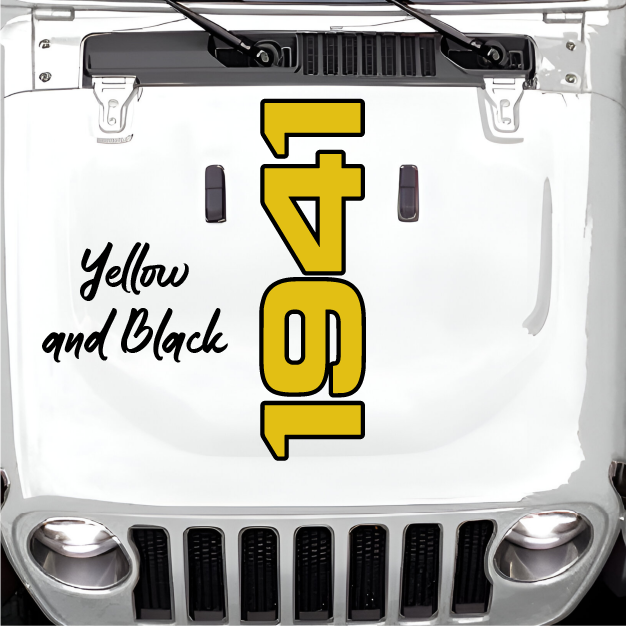 1941 Large Decal for Hood- Double Color