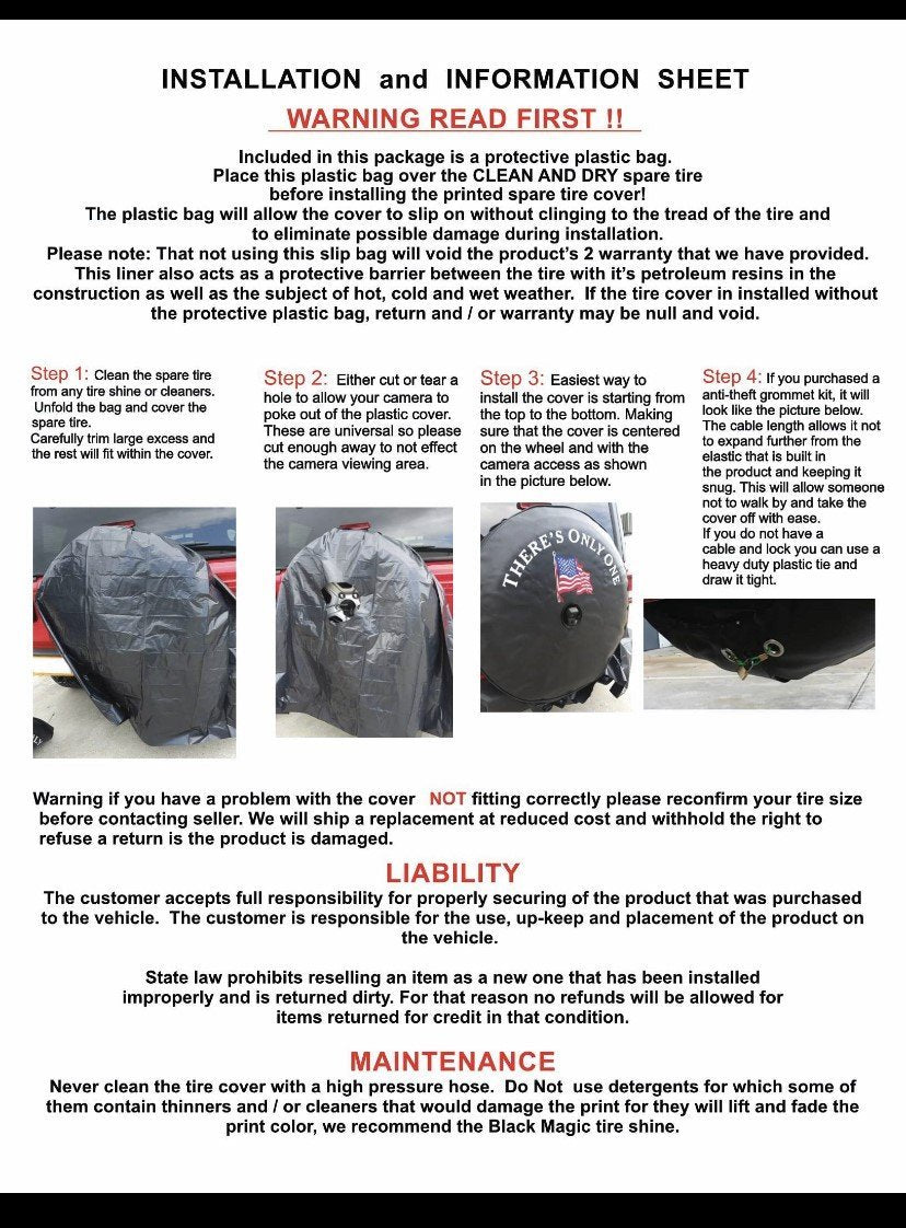 Don't Tread on Me Flag with the American Flag Spare Tire Cover for Jeep, Bronco, RV, Camper, Trailer, & More