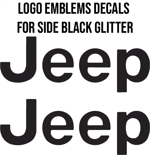Black Glitter Side Emblem Decals