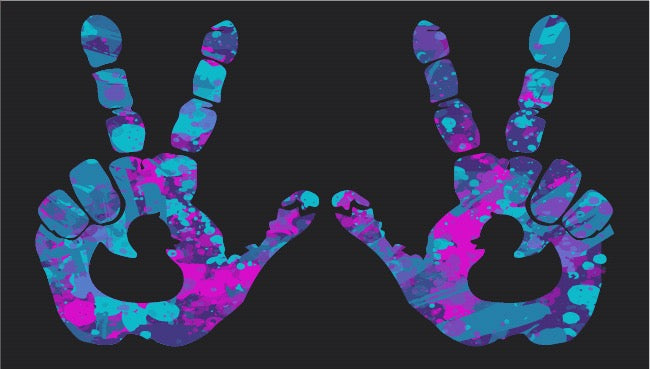 Custom Paint Splatter Duck Waves