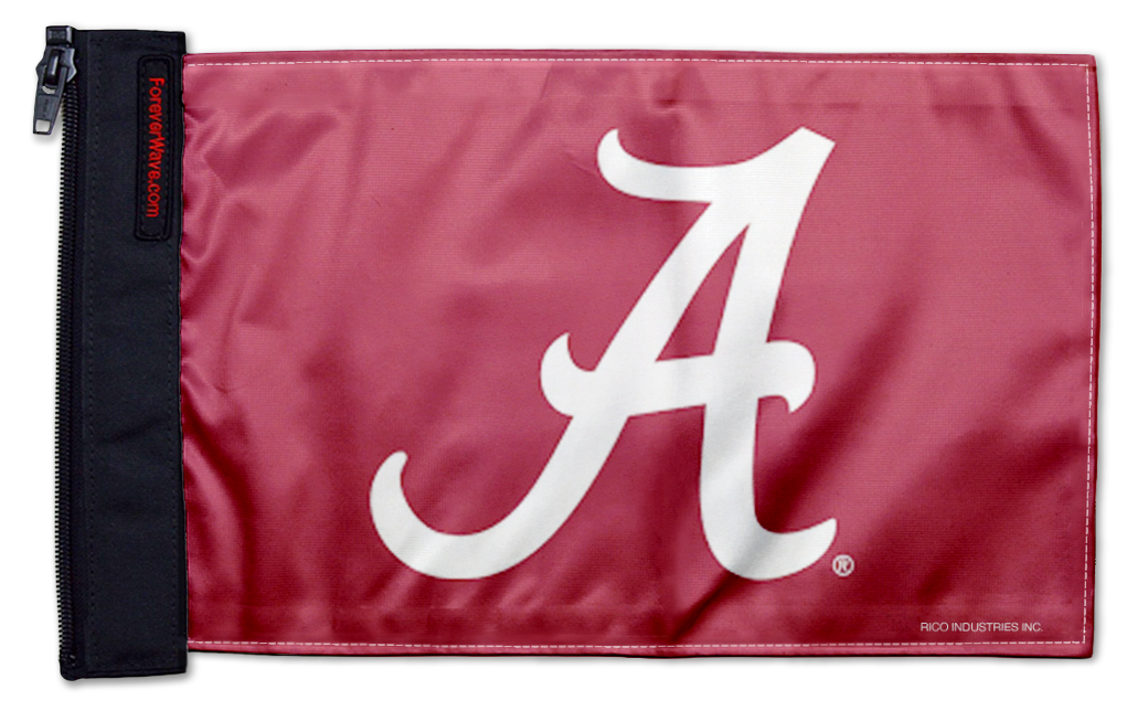 Alabama A  Red11"x17" Forever Wave Flag for Jeep Wrangler JKU 4-Door 2007-2018