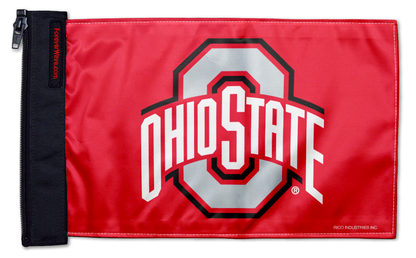 Ohio State Red11"x17" Forever Wave Flag for Jeep Wrangler JLU 4-Door 2018-Present